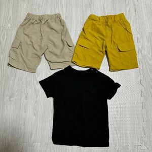 まとめ売り GU ジーユー 90 Tシャツ 半袖 パンツ ナイロン ハーフパンツ ハーフパンツ 短パン 半ズボン 男の子