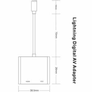 ★最新版★MFI認証 iPhone HDMI 変換アダプタ ライトニング 接続ケーブル アダプタ HDMIケーブル 有線ミラーリング 設定不要(元箱なし)の画像4