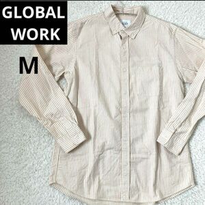 グローバルワーク GLOBALWORK ストライプ シャツ(M 長袖