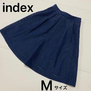 インデックス★index タックスカート　膝丈　Mサイズ　オフィスカジュアル スカート