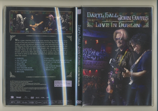 DVD★ホール&オーツ 2014 ライヴ・イン・ダブリン Live In Dublin 2014 Daryl Hall and John Oates ホール・アンド・オーツ