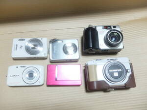  compact digital camera various 6 piece used defect have junk 