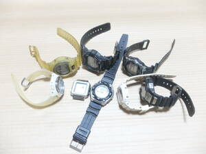 CASIO Casio наручные часы G амортизаторы и т.п. различный 8 шт совместно работоспособность не проверялась б/у дефект иметь утиль 