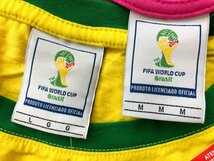 訳あり新品タグ付き！2014 FIFA ワールドカップ ブラジル レディース プリント 半袖Tシャツ 2点セット まとめ売り L・M ピンク・黄色_画像5