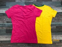 訳あり新品タグ付き！2014 FIFA ワールドカップ ブラジル レディース プリント 半袖Tシャツ 2点セット まとめ売り L・M ピンク・黄色_画像4