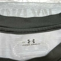 UNDER ARMOUR アンダーアーマー メンズ ロゴプリント ドライ ノースリーブカットソー L 黒グレー_画像2