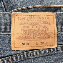 Levi's リーバイス メンズ スリム デニムジーンズハーフパンツ 30 ネイビー_画像3