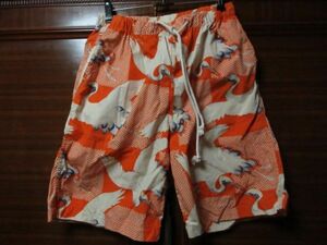 USA old clothes 80s 90s Vintage peace pattern half short pants #olientaru pattern total pattern art art animal hipi- America euro 