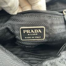 1円 PRADA プラダ ショルダーバッグ ポシェット 肩掛け 斜め掛け ブラック 黒 NERO テスートナイロン ポコノ 三角ロゴプレート 白タグ_画像9