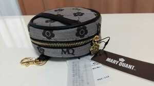  Mary Quant * monogram Jaguar do Circle pouch gray * tag equipped 