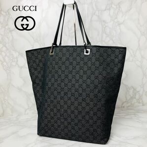 087 未使用級 GUCCI グッチ トートバッグ ハンドバッグ 肩掛け GGキャンバス 定番 大人気 大容量 GG柄