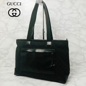 056 GUCCI グッチ トートバッグ ハンドバッグ 肩掛け GGキャンバス