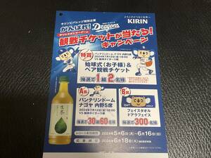 レシート懸賞応募★中日ドラゴンズ 観戦チケット・ドアラフェイスタオルが当たる★ハガキ付き・阪神タイガース戦