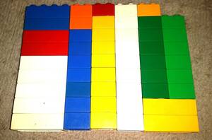 レゴ：デュプロ カラフル ブロック 2X4 11個 2X2 37個 合計48個 IE2F/オクパナ