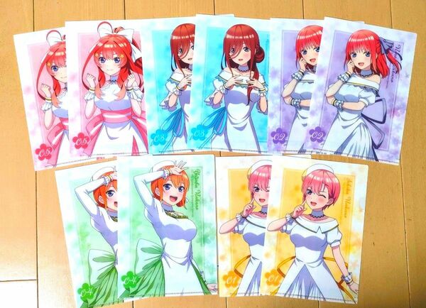 五等分の花嫁 クリアファイル全５種×２セット　セブンイレブン