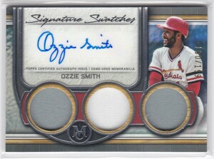 OZZIE SMITH (CARDINALS) 2023 TOPPS MUSEUM COLLECTION SIGNATURE SWATCHES AUTO AUTOGRAPH (#/199)