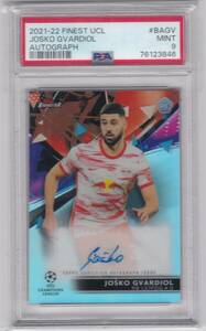 JOSKO GVARDIOL RC! (LEIPZIG / 現MANCHESTER CITY) 2021-22 TOPPS FINEST UEFA CHAMPIONS LEAGUE AUTO AUTOGRAPH ROOKIE REFRACTOR PSA