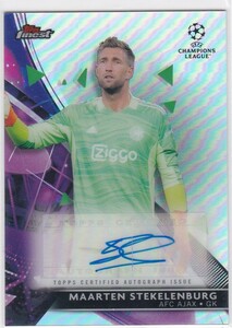 MAARTEN STEKELENBURG (AJAX) 2021-22 TOPPS FINEST UEFA CHAMPIONS LEAGUE AUTO AUTOGRAPH REFRACTOR