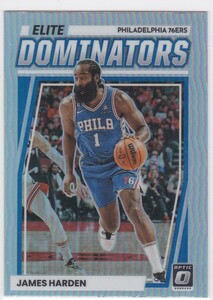 JAMES HARDEN (76ERS) 2022-23 PANINI DONRUSS OPTIC ELITE DOMINATORS HOLO SILVER PRIZM