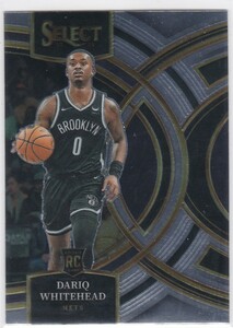 DARIQ WHITEHEAD (NETS) RC! 2023-24 PANINI SELECT BASKETBALL PREMIER ROOKIE CARD