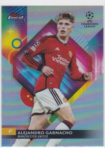 ALEJANDRO GARNACHO (MANCHESTER UNITED) 2023-24 TOPPS FINEST UEFA CLUB COMPETITIONS REFRACTOR