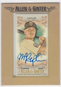 MAX KEPLER (TWINS) 2021 TOPPS ALLEN & GINTER FRAMED AUTO AUTOGRAPH