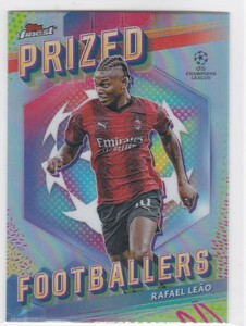 RAFAEL LEAO (AC MILAN) 2023-24 TOPPS FINEST UEFA CLUB COMPETITIONS PRIZED FOOTBALLERS REFRACTOR
