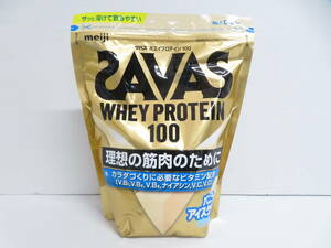 [ unopened ]HE-643* Meiji The bus /ZAVAS whey protein 100 980g vanilla ice cream manner taste unopened goods 