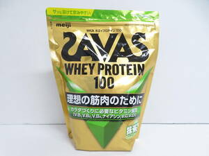 [ unopened ]HE-644* Meiji The bus /ZAVAS whey protein 100 980g powdered green tea manner taste unopened goods 