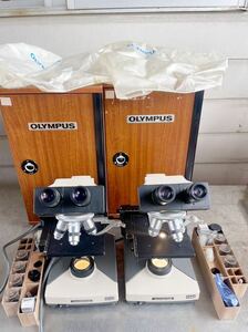  used Olympus OLYMPUS. eye microscope 50/60HZ*CH-2 *CHS 2 piece set box attaching *
