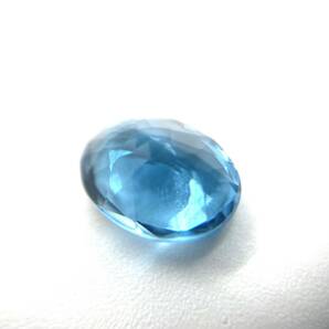 天然ブルートパーズ ルース 2.503ct ソーティング付き 約7.1×9.2×5.2mm 裸石 外し石 大粒 宝石 ジュエリー jewelry blue topaz の画像9