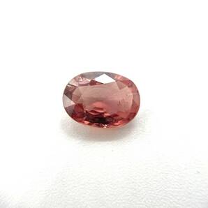 天然サファイア ルース 1.458ct ソーティング付き 約6.1×8.3×3.2mm 裸石 外し石 大粒 宝石 ジュエリー オレンジ ピンク jewelry safireの画像1