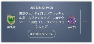 (4枚)東京ヴェルディ対サンフレッチェ広島　ルヴァンカップ　１stラウンド　３回戦　