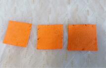 920.【訳あり】可愛いオレンジ色シリコン文字の布タグ8枚セット_画像3