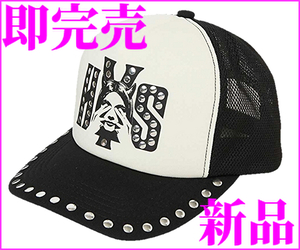  prompt decision unused 24SS most new work Hysteric Glamour SEE NO EVIL girl print studs mesh cap hat Yupack free shipping 