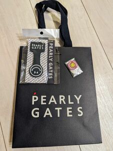 新品未使用【PEARLY GATES】パーリーゲイツ シリコン製クリップマーカー マーカー2個セット マグネット 紙袋付き
