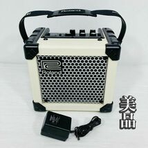 Roland ローランド MICRO CUBE マイクキューブ ギターアンプ コンボアンプ M-CUBE 白 ホワイト 希少色 アダプター付き マイク入力 美品_画像1