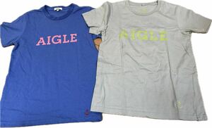 AIGLE　ロゴ　Tシャツ　２点セット　ＸＳ　レディス　キッズ