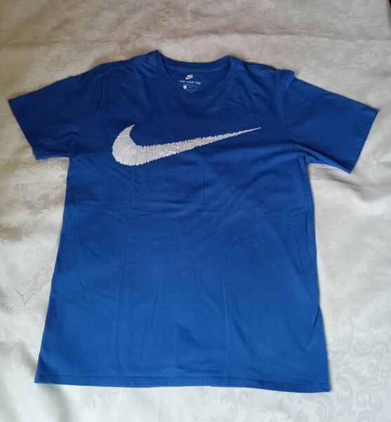 海外古着　THE　NIKE TEE　デカロゴ　ティシャツ　Mサイズ　ブルー