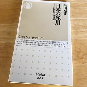 絶版・希少　日本の雇用　21世紀への再設計　島田晴雄　将来の日本の雇用・賃金のあり方　制度　文化　企業　組織　働き方　ビジネス