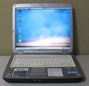 3139 液晶明るさムラ電源入らずジャンク 東芝 dynabook AX/2528PDS PAAX2528PDS Pentium4 2.8GHz/256MB/DVDマルチ WindowsXP Home COA