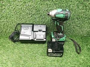 中古 HiKOKI ハイコーキ 14.4V コードレス インパクトドライバ バッテリー2個 + 充電器 ケース無 WH14DDL2(2LYPK)