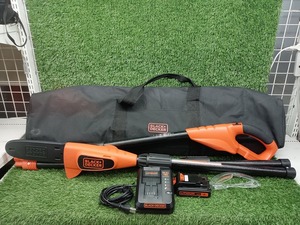 中古 ブラックアンドデッカー BLACK＆DECKER 18V 高枝 ポールチェーンソー GPC1820LN バッテリ1個 充電器 収納バッグ付