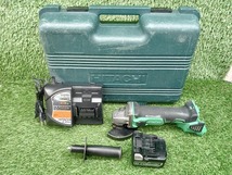 中古 HITACHI 日立工機 100mm 14.4V コードレス ディスクグラインダ バッテリー1個 + 充電器 G14DBBVL 【3】_画像1