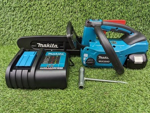 中古品 makita マキタ 250mm 18V 充電式チェーンソー MUC254DSF 3.0Ahバッテリー1個 + 充電器