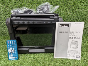 未使用品 makita マキタ 充電式ラジオ付テレビ TV100 本体のみ