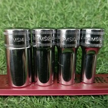 中古品 不揃い SNAP-ON スナップオン 3/8 6角 セミディープソケット 8mm 10mm 12mm 14mm FSMS8，10，12，14 　4個セット_画像3