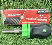 中古品 SNAP-ON スナップオン 1/4 Hexビット ラチェットドライバー スタビ ソフトグリップ グリーン SGDMRC11AG_画像1