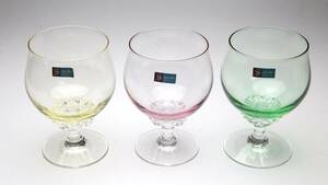佐々木クリスタル　ワイングラス3個セット