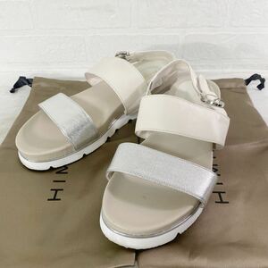 3931* HIMIKO Himiko Himiko shoes shoes sandals casual shoes lady's 24.5 ivory sack attaching 
